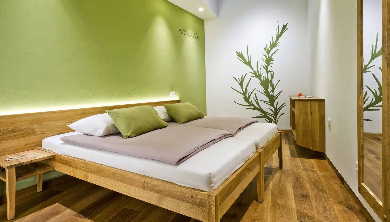 Double bedroom with rosemary theme
