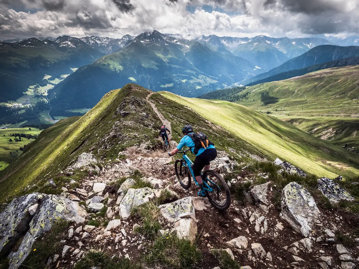 Mountain bikers in the Swiss Alps, MTB tours Europe