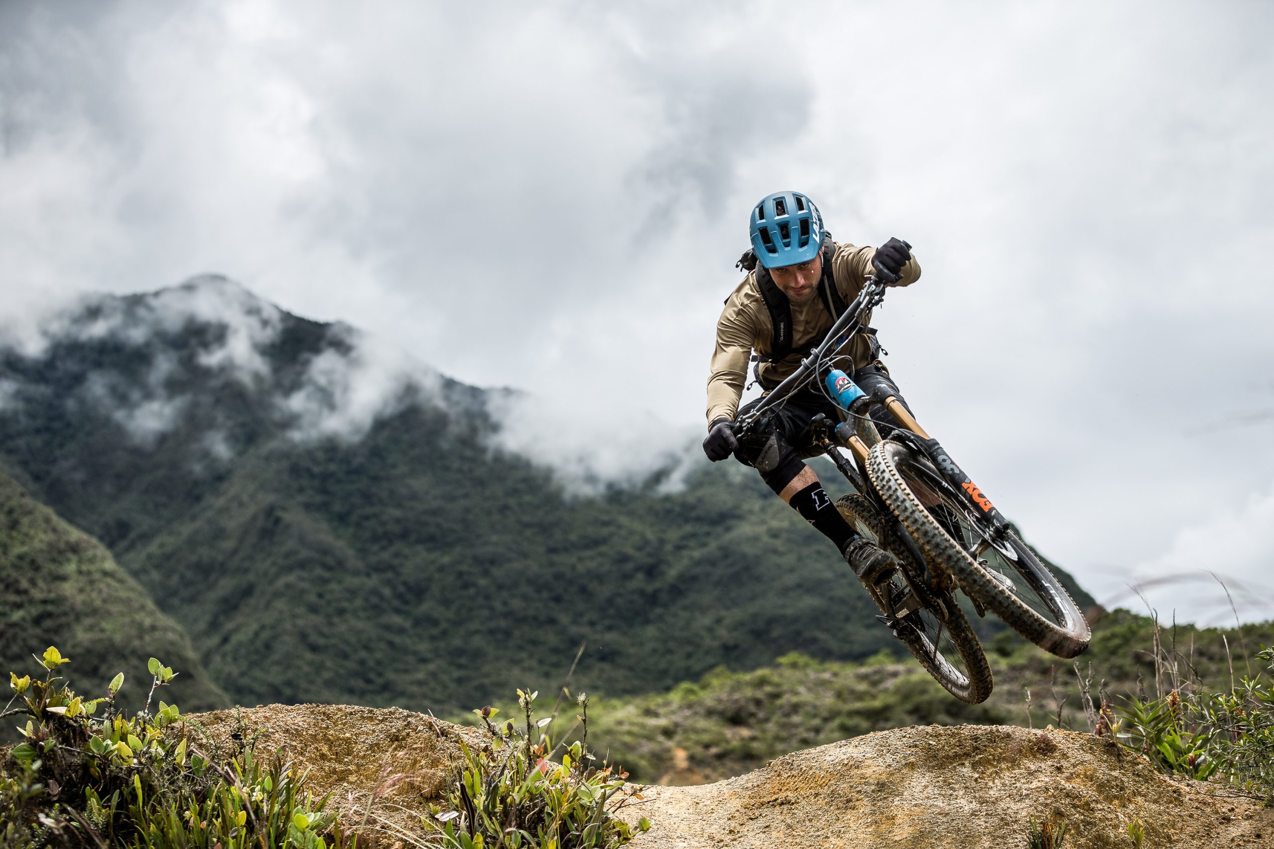 Scrubbing the natural jumps of Ibarra on our Ecuador MTB Film