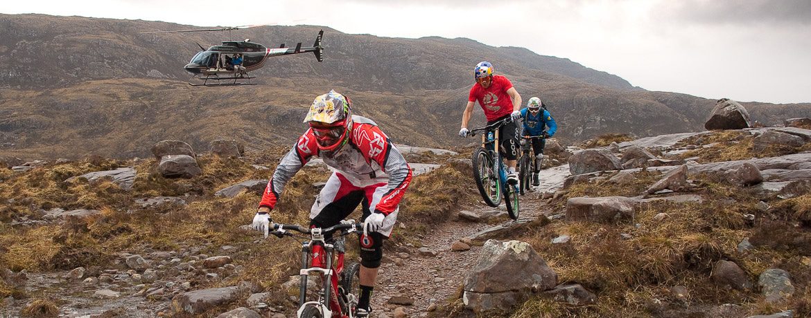 Heli-Biking with Danny MacAskill, Steve Peat, Hans Rey in the Torridon mountains and Isle of Skye
