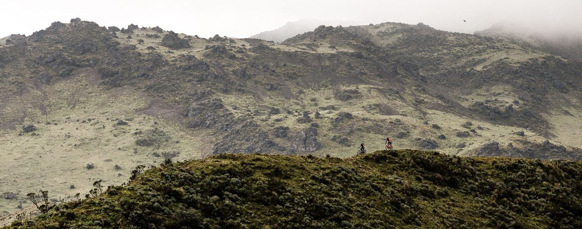 Heavens ridge singletrack on our mountain biking Ecuador adventure