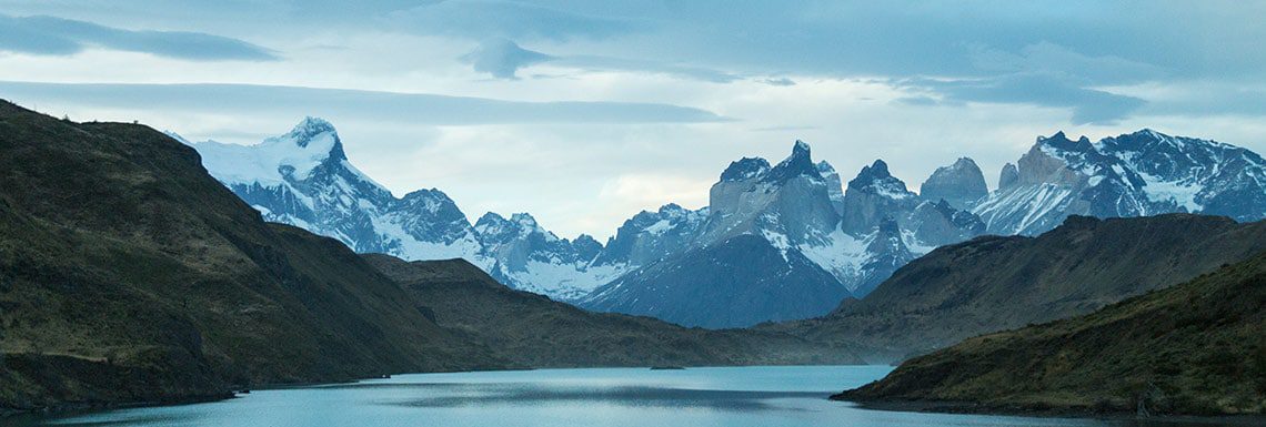 View of Torres Del Paine, Chile, discussing Mountain biking at high altitude