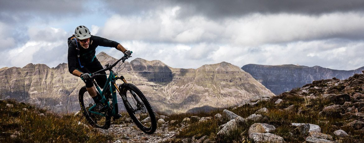 Riding in the hills of Torridon during our 10 questions with Yeti Cycles President Chris Conroy interview