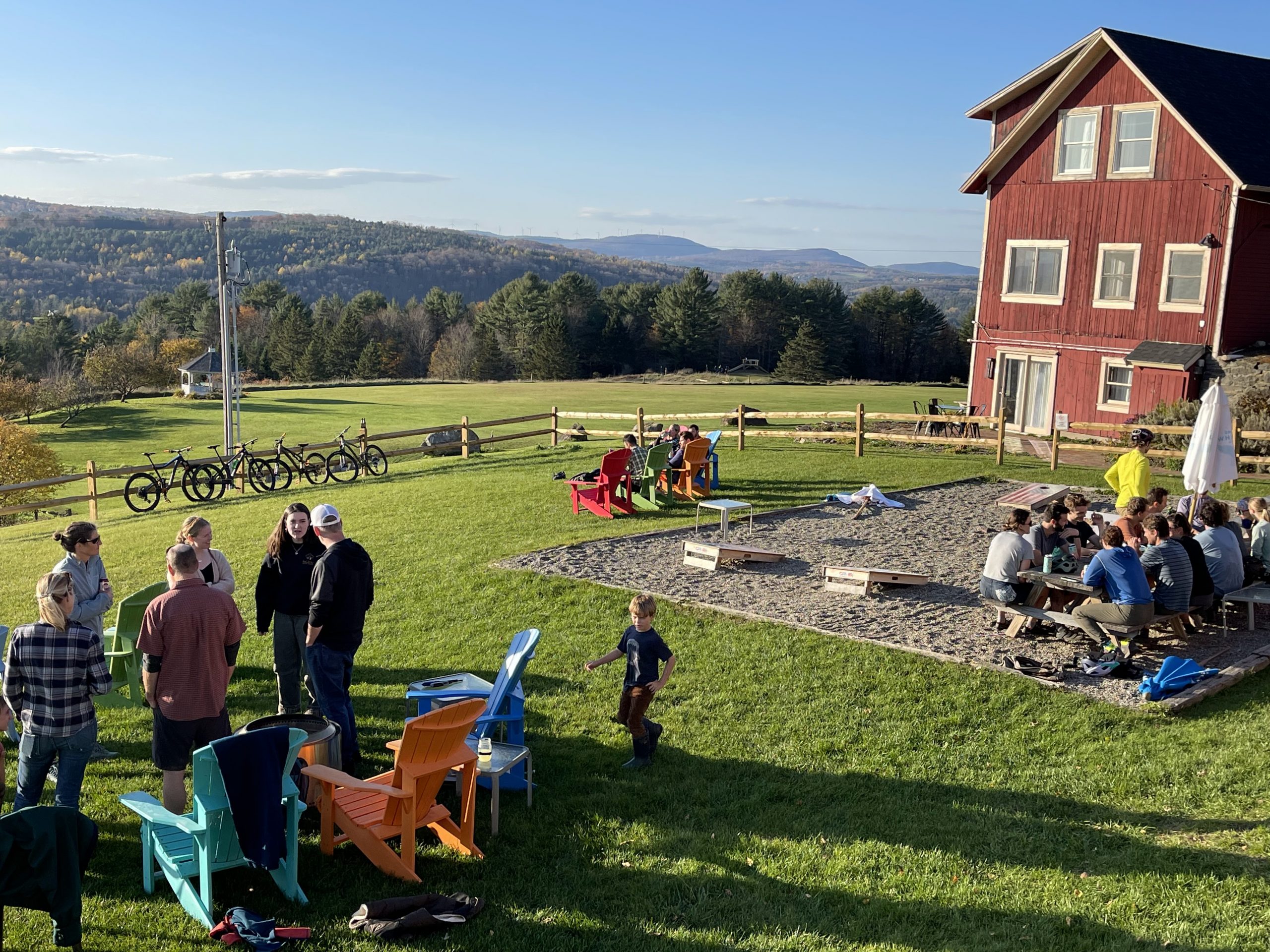 Riders gathered at Wildflower Inn, Vermont