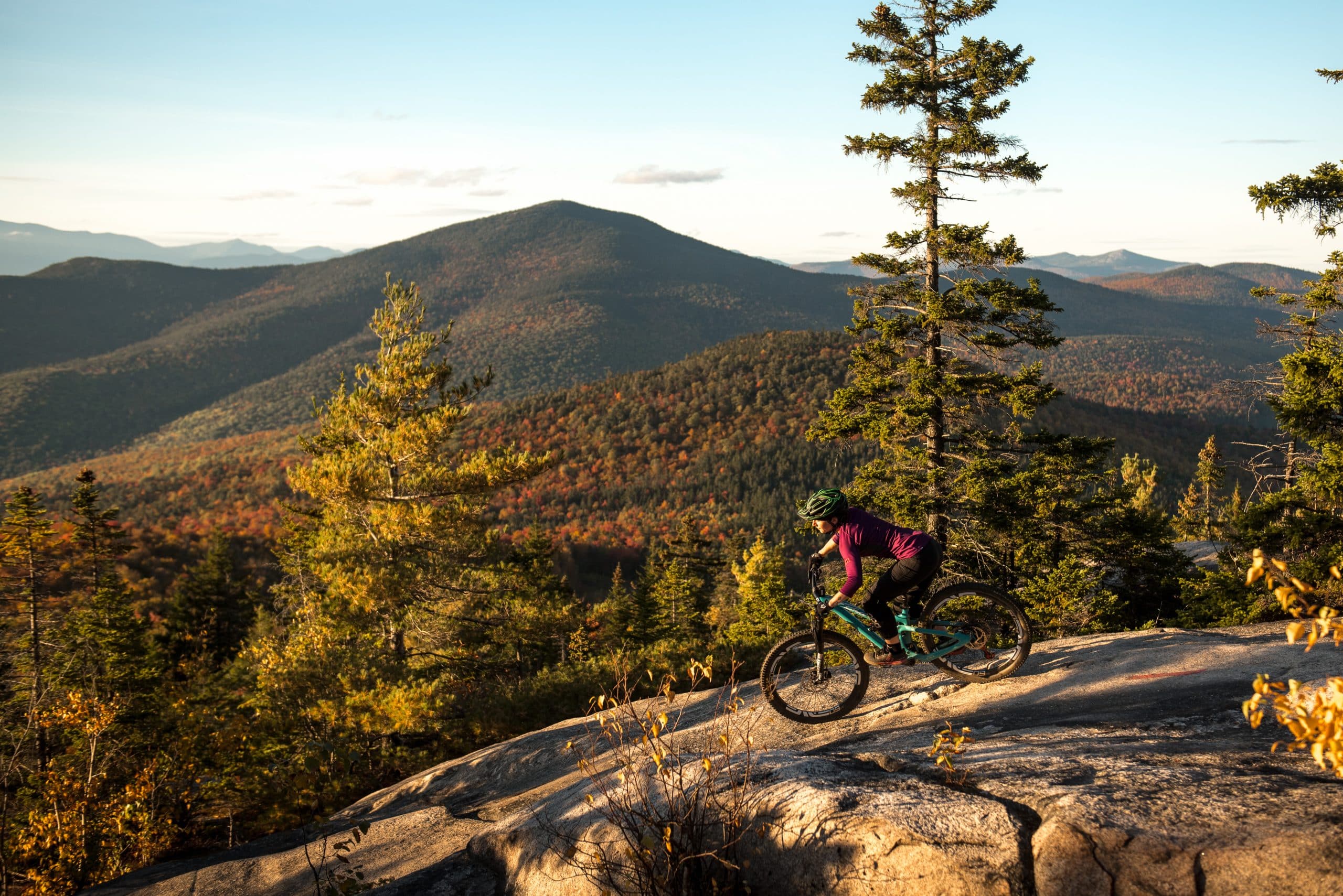 Female rider in Vermont in fall