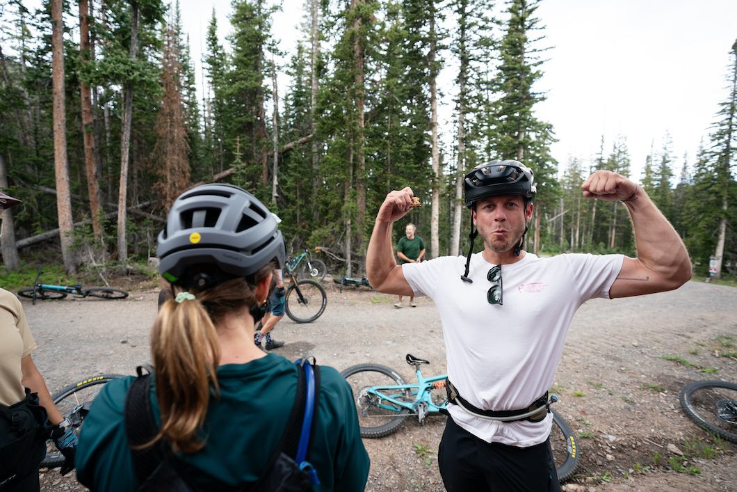 Yeti gathering rider feeling strong at aid station