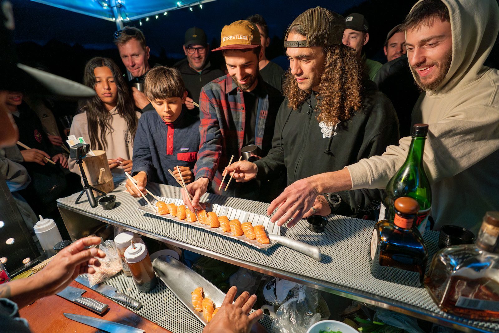 After hours sushi at Yeti Gathering Colorado